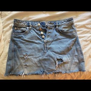 Free People Denim Mini Skirt
